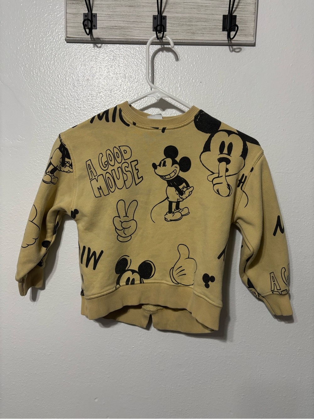 Zara Yellow Mickey Mouse Graphic Sweatshirt